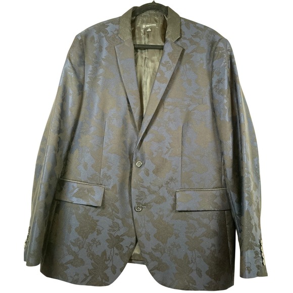 INC International Concepts Other - INC International Concepts Mens XL Slim Fit Blazer Navy Floral Jacquard Jacket